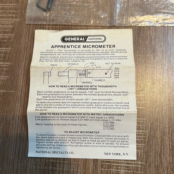 General 202 Outside Micrometer 1”- 2” Model‎ 202 Made in USA - Picture 7 of 10